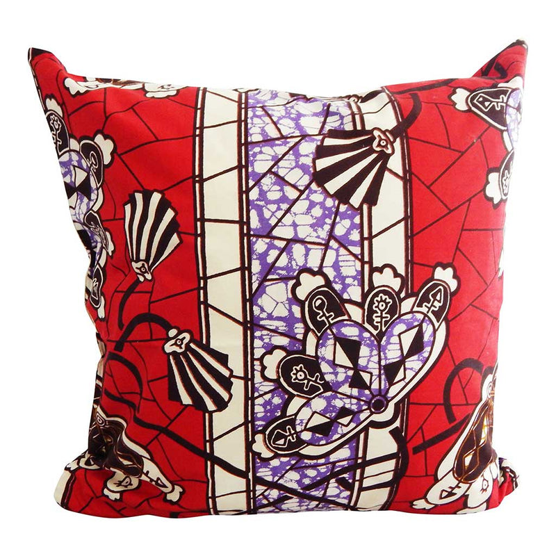 All Fanned Out African Wax Print Pillow